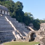 We sail where ancient mayan ruins lie 