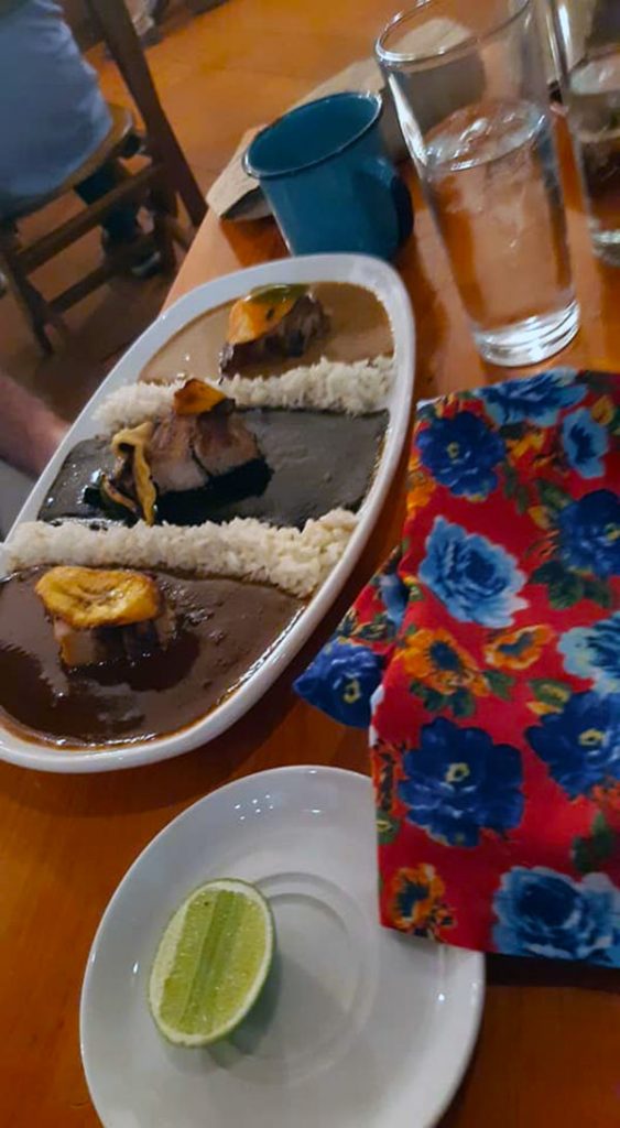 Mole on a plate in oaxaca