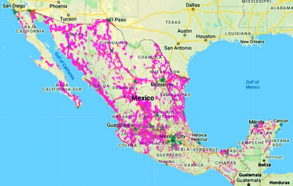 Telcel Coverage map