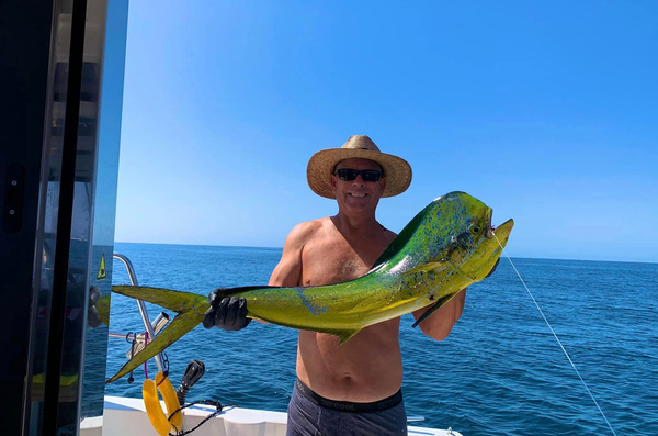 Caught between Chacala and Punta De Mita on a squid with a belly strip of Jack Crevalle. Made great sashimi and awesome tacos.