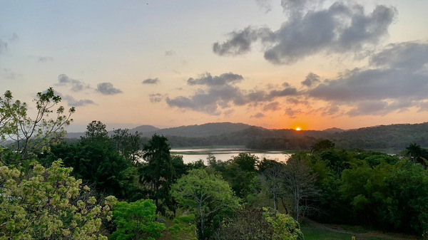 Sunset over Changres River Panama 